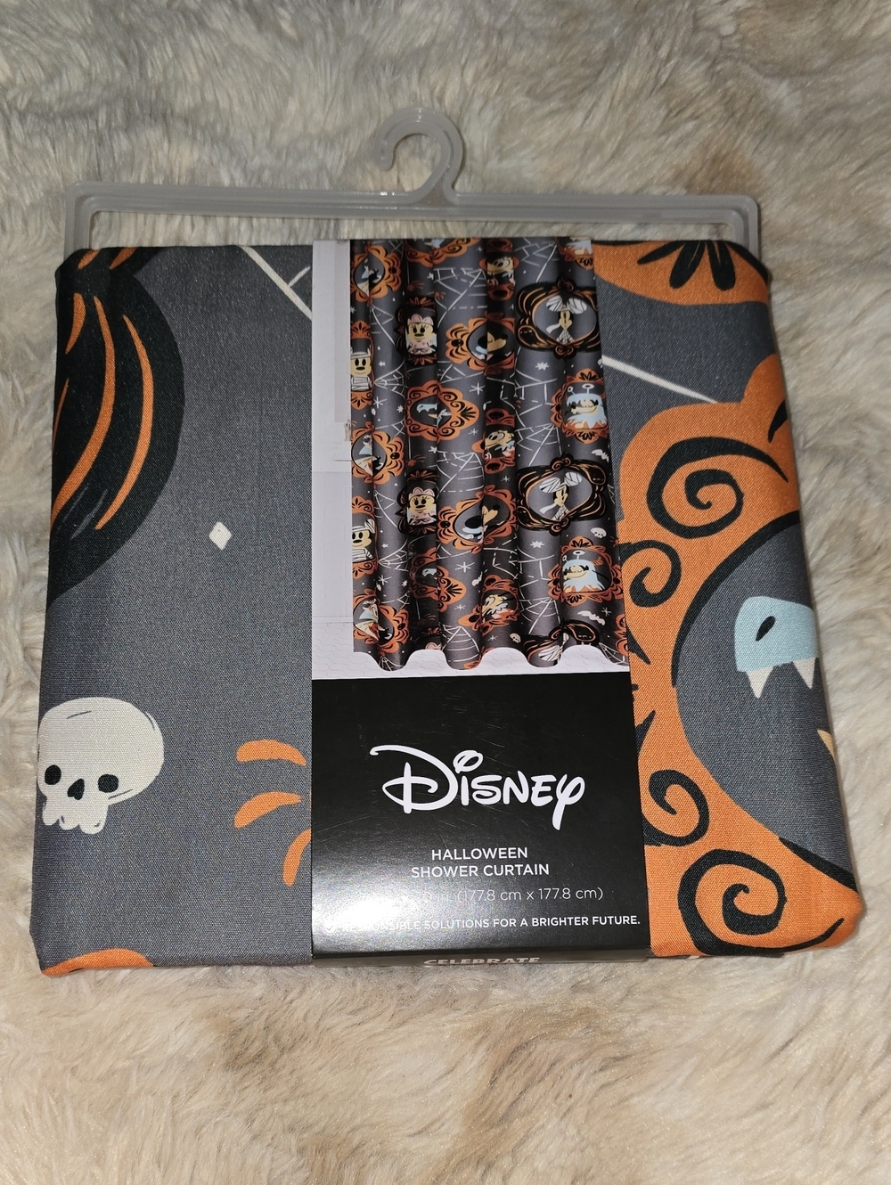 Disney's Mickey & Friends Halloween Shower Curtain 70" X 70"